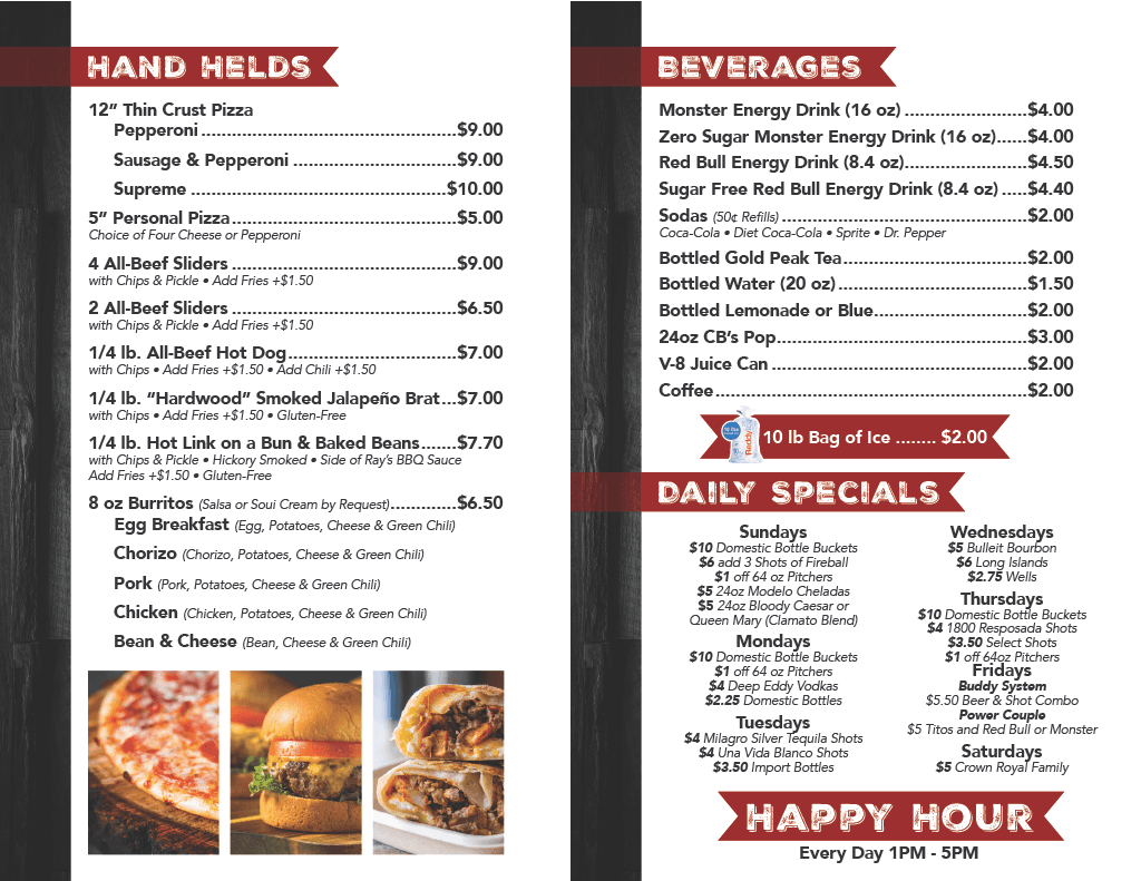 Caesar's Barroom Food and Drink Menu